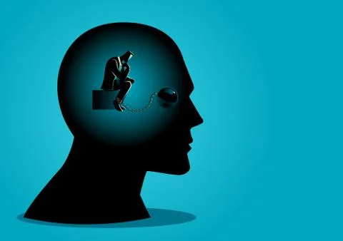 Chained Thoughts Stock Illustration