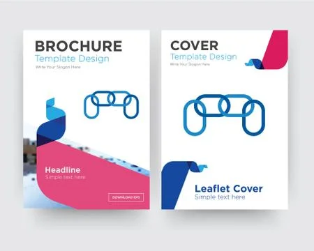 Chainlink brochure flyer design template Illustrazione stock gratuita
