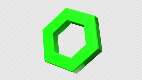 Chainlink cryptocurrency icon. Green 3d rendered Chainlink symbol floating on Stock Footage 201764319