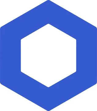 Chainlink LINK Cryptocurrency logo vector icon. . Crypto currency coin mone.. Stock-Illustration