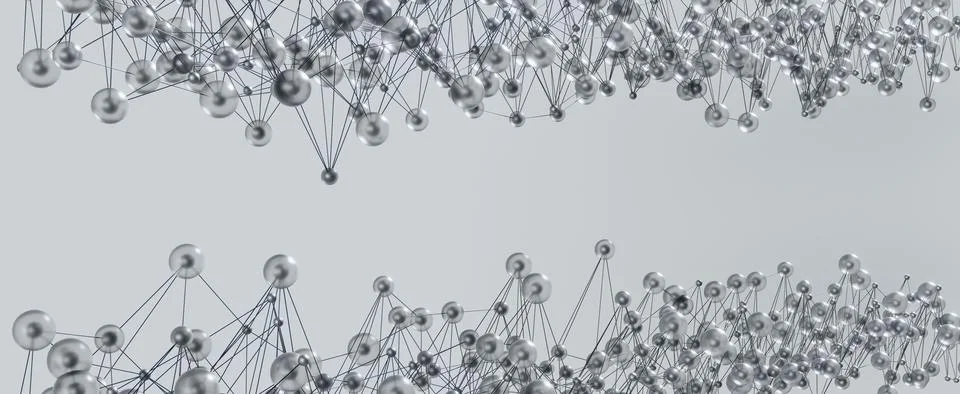 Chains of abstract molecules background Stockillustratie