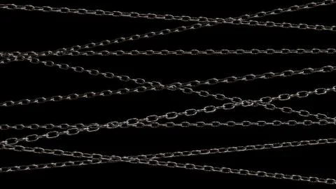 Chains barrier abstract 3d render Stock Illustration