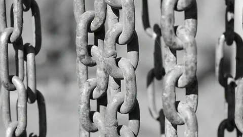 Chains black and white Stock Footage 115106795