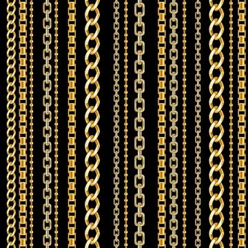 Chains on black Stock Illustration