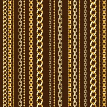 Chains on brown background Stock Illustration