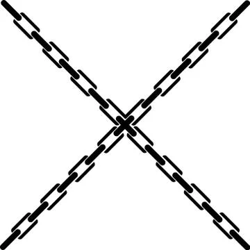 Chains crossed vector illustration 스톡 일러스트