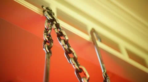 Chains hook torture device Stock Footage