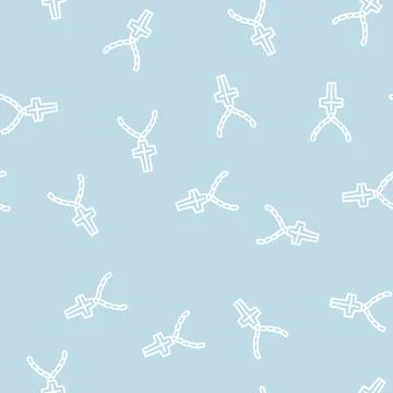 Chains jewellery line seamless pattern Stock Illustration