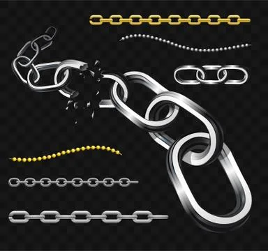Chains - modern vector realistic isolated clip art Stock Illustration