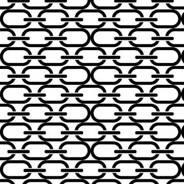 Chains pattern graphic silhouette, vector simple illustration Stock Illustration