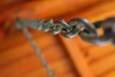 Chains from a swing Stock Photos