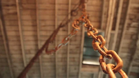 Chains in warehouse 2 1063 HD Stock Footage 1101408