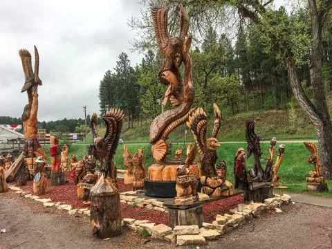 Chainsaw Art Stock Photos
