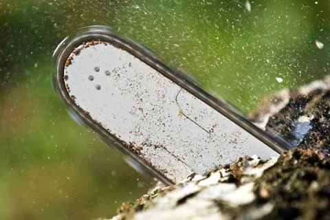 The chainsaw blade Stock Photos
