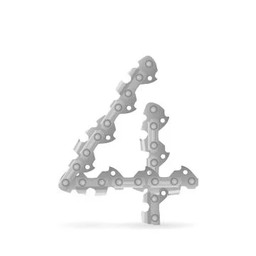 Chainsaw chain number four Stock Illustration