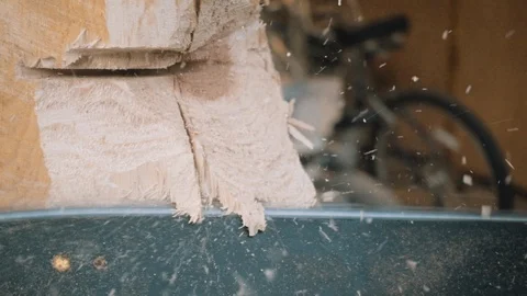 Chainsaw is cutting a log Stock Footage 108546391