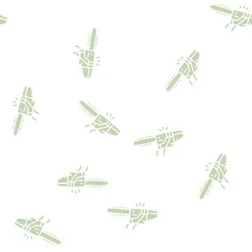 Chainsaw equipment glyph seamless pattern Illustrazione stock