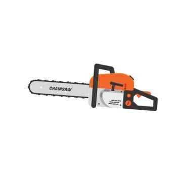 Chainsaw flat icon Stock Illustration