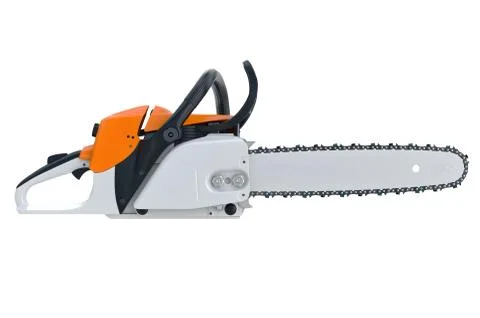 Chainsaw gasoline cutter, side view イラスト素材