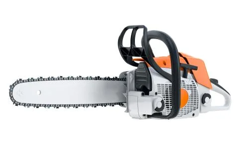 Chainsaw gasoline orange Stock Illustration