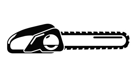 Chainsaw icon animation 스톡 동영상 156236885
