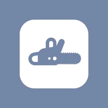 Chainsaw icon, chain saw vector sign, isolated icon, vector illustration Illustrazione stock