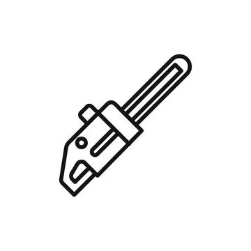 Chainsaw icon logo sign vector outline イラスト素材