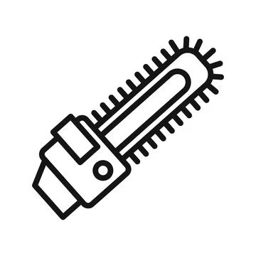 Chainsaw icon mark in filled style イラスト素材