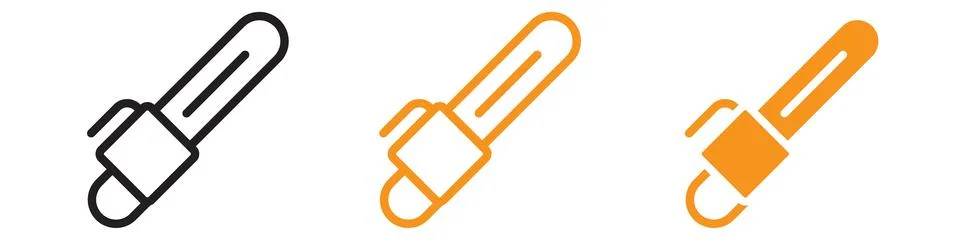Chainsaw Icon Set Logging and Cutting Tool Illustrations for Forestry and C.. Stock Illustration