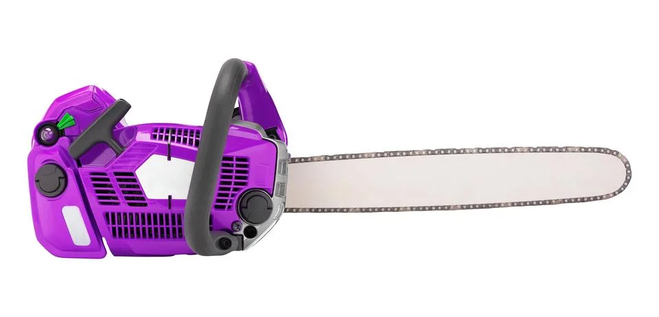 Chainsaw isolated on white Stock Photos