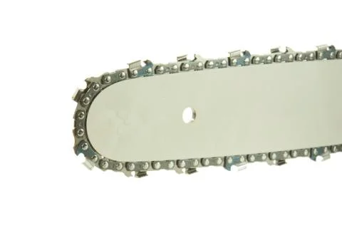 Chainsaw over the white background Stock Photos