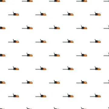Chainsaw power tools seamless pattern background Stock Illustration