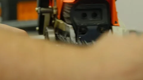 Chainsaw Service Precision in Craftsmanship Video stock 254413937