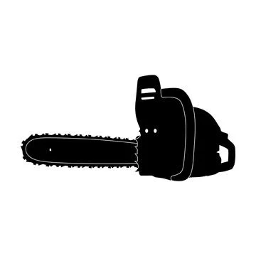 Chainsaw Silhouette Vector Illustration Stock Illustration