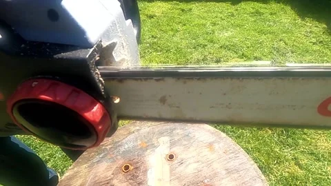 Chainsaw slow motion 10 Stock Footage 151638451