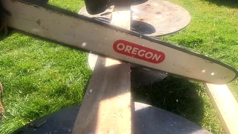 Chainsaw slow motion 4 Stock Footage 151639046