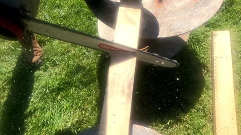 Chainsaw slow motion 5 Stock Footage 151638963