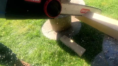 Chainsaw slow motion 9 Stock Footage 151638629