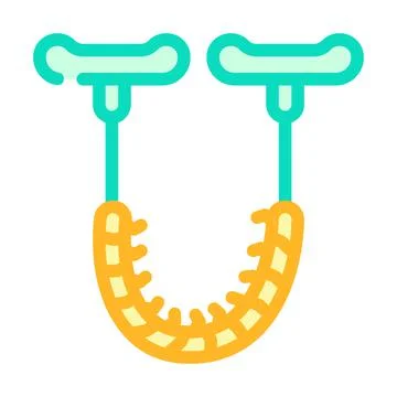 Chainsaw tool color icon vector illustration flat イラスト素材