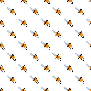 Chainsaw tool creating a seamless pattern design 스톡 일러스트