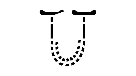 Chainsaw tool glyph icon animation 스톡 동영상 156676463