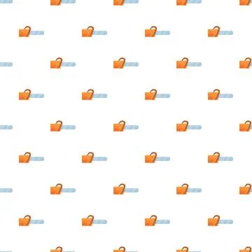 Chainsaw tool industry forestry equipment seamless pattern Illustrazione stock