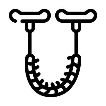 Chainsaw tool line icon vector illustration flat Stock Illustration