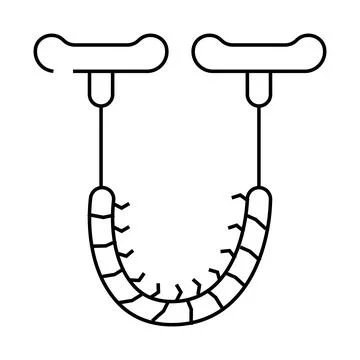 Chainsaw tool line icon vector illustration flat イラスト素材