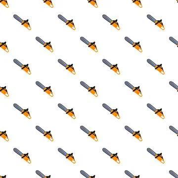 Chainsaw tool pattern forming a seamless background Illustrazione stock