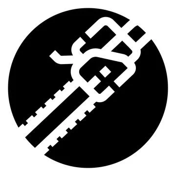 Chainsaw tool for woodcutting and forestry industry work Stock Illustration