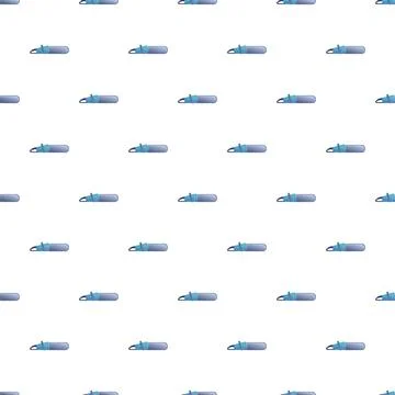 Chainsaw tool woodworking pattern illustration on white Stock Illustration