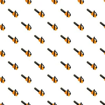 Chainsaw tools creating a seamless logging industry pattern 스톡 일러스트