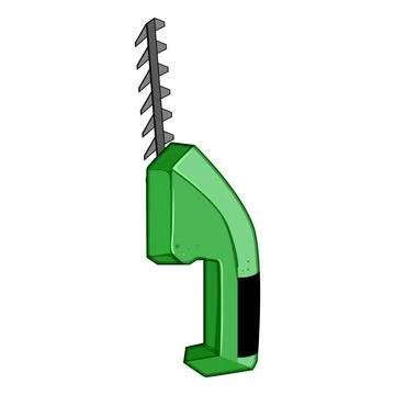 Chainsaw tree trimmer cartoon vector illustration Illustrazione stock