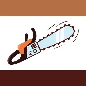 Chainsaw, vector illustration, vector, icon Stock Illustration